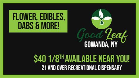 Good Leaf, indigenously-owned and operated, is a recreational cannabis dispensary with two locations on sovereign land. . Good leaf gowanda